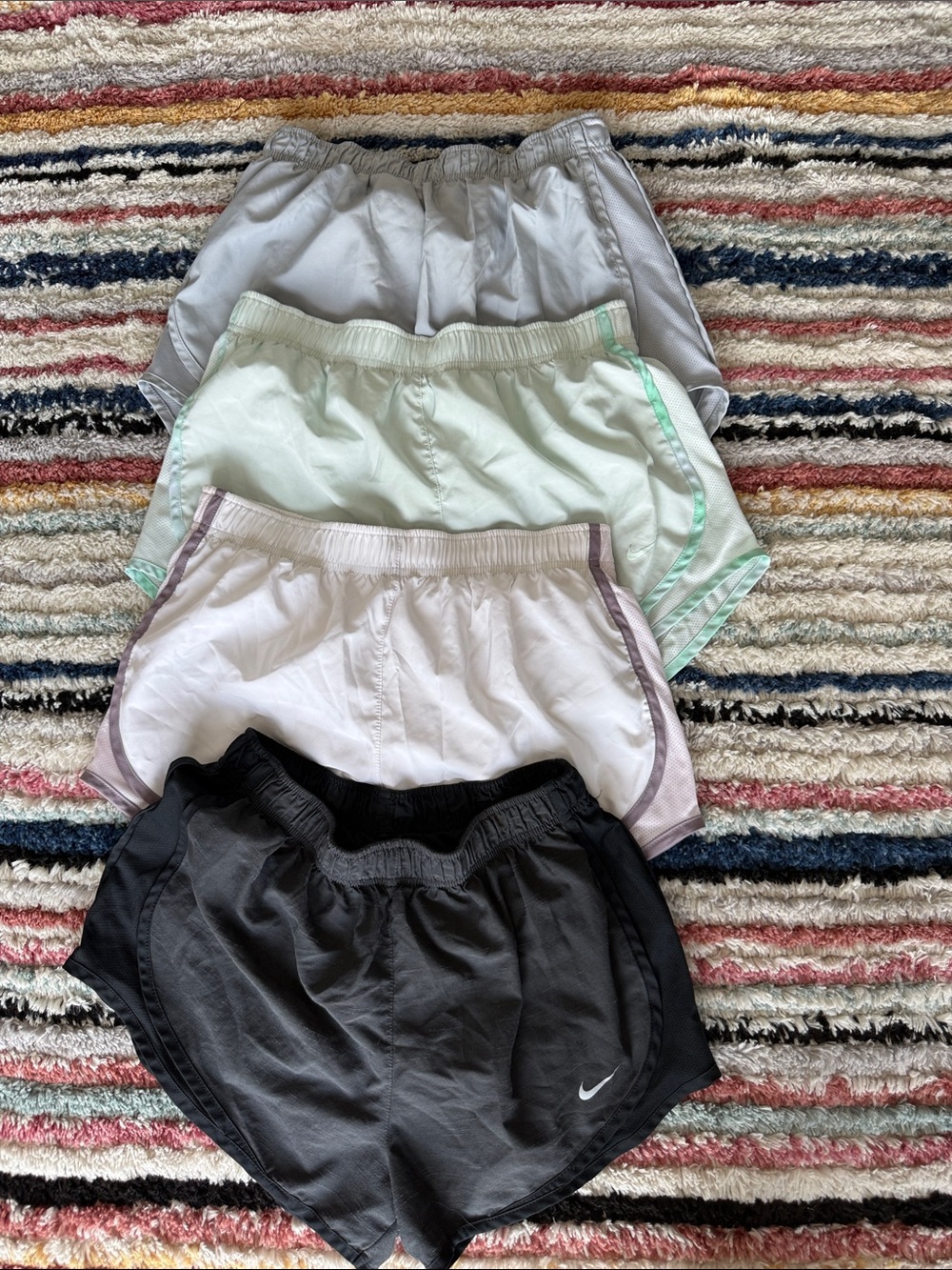 Nike Kids Assorted Color Athletic Shorts - Black, White, Light Gray, Mint